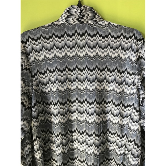 Yvos Open Front Wave Striped Knit Cardigan XL - Picture 5 of 8